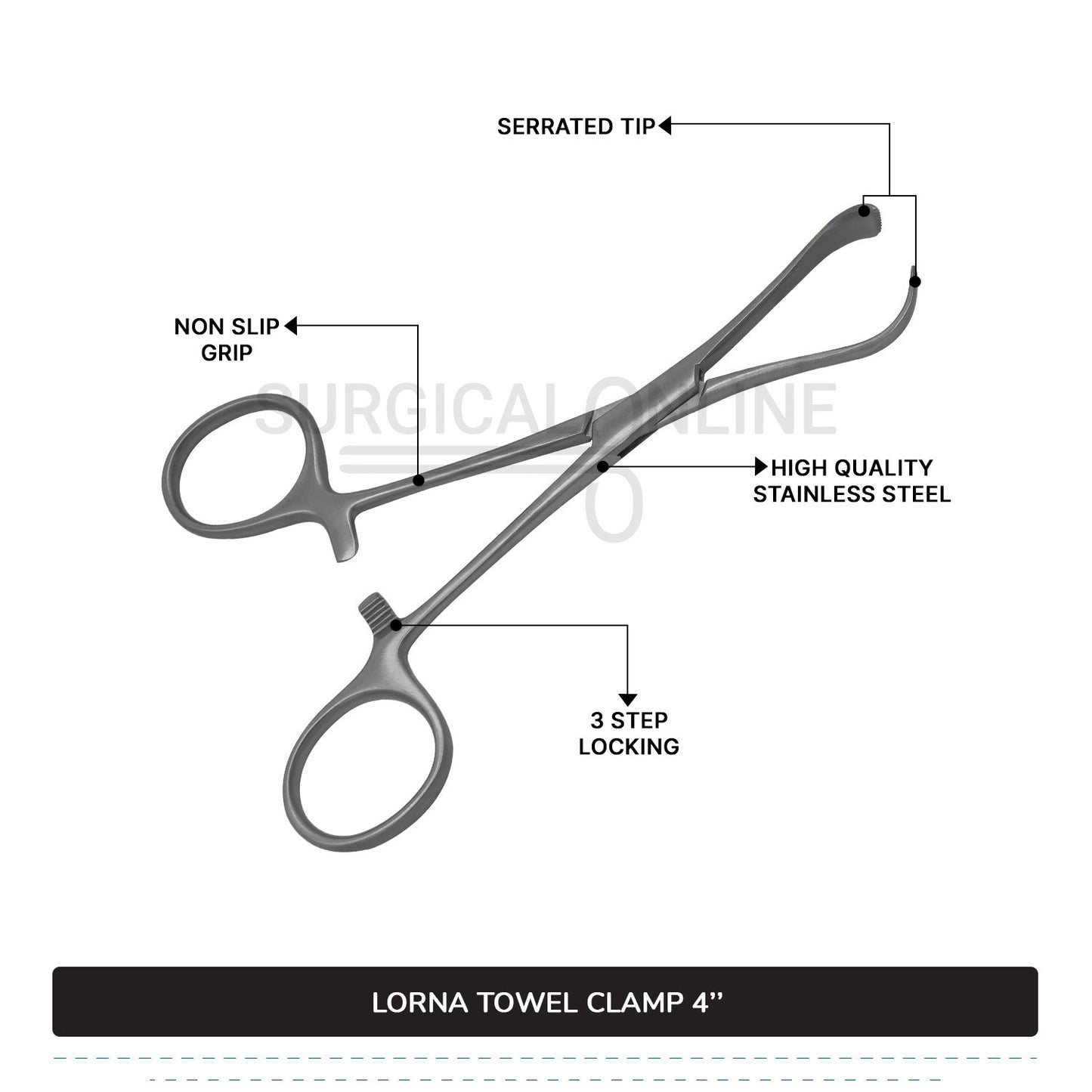 Lorna Towel Clamp 4"