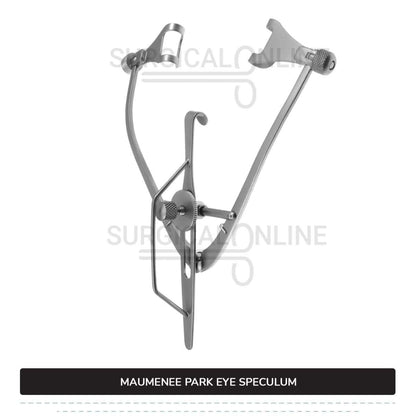 Maumenee-Park Eye Speculum 3 1/4″ (8.3 cm), Fenestrated Blades 14 mm wide, with Screw Lock Ophthalmic Instruments