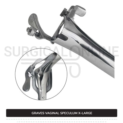 Set of 3 Pcs Grave Vaginal Speculum Small, Medium, & Large OB/Gyne Surgical