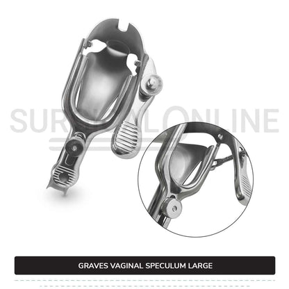 Graves Vaginal Speculum Large, 1 3/8" (3.5 cm) X 4 1/2" (11.5 cm)