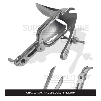 Graves Vaginal Speculum Medium, 1 3/8" (3.5 cm) X 4" (10 cm)