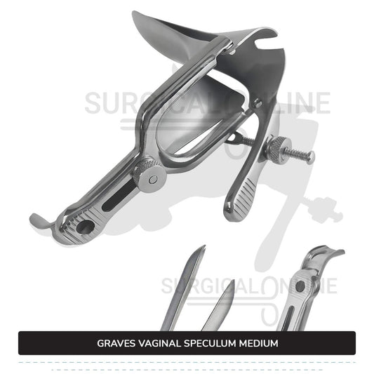 Graves Vaginal Speculum Medium, 1 3/8" (3.5 cm) X 4" (10 cm)