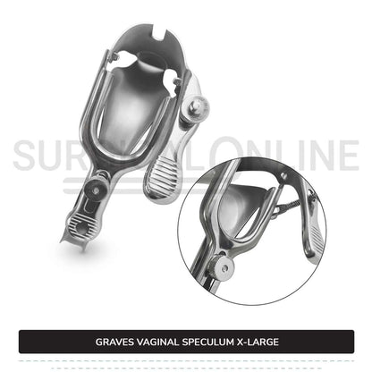Set of 3 Pcs Grave Vaginal Speculum Small, Medium, & Large OB/Gyne Surgical