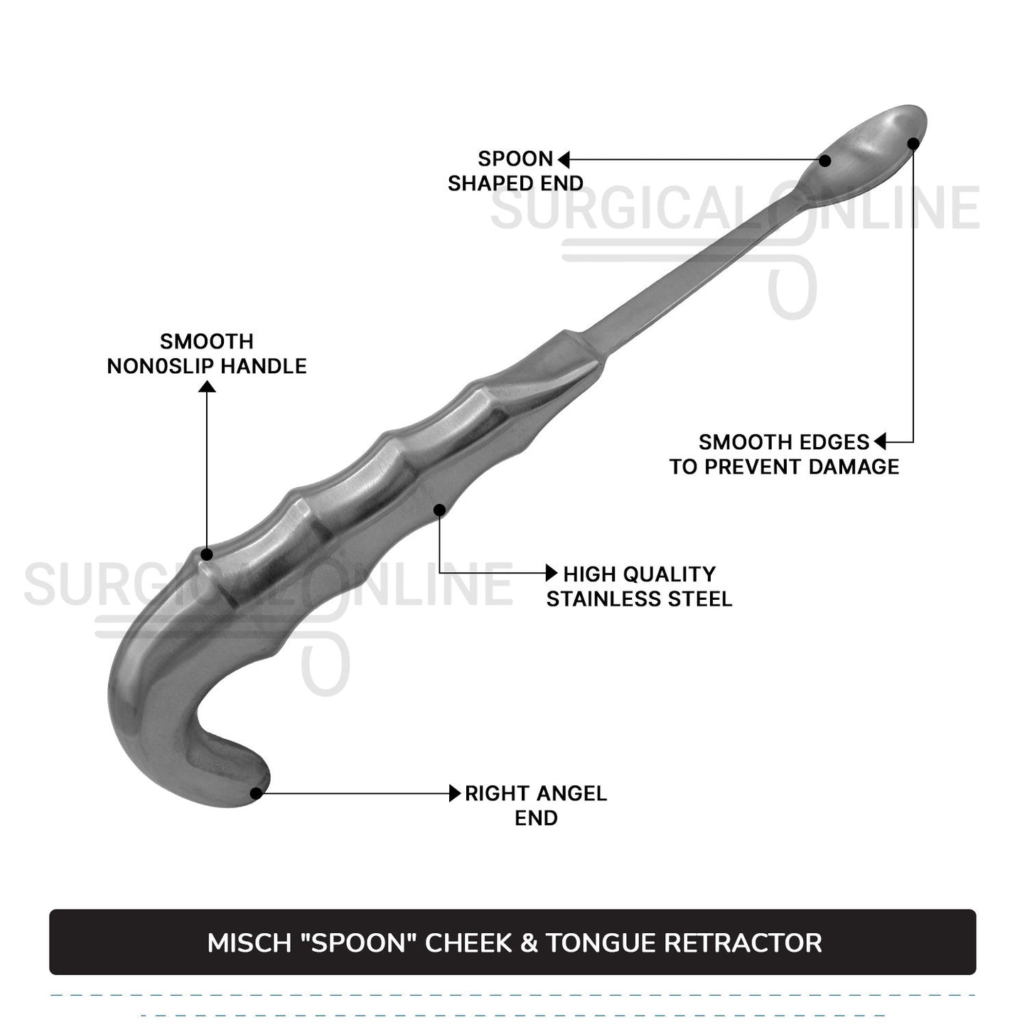 Misch "Spoon" Cheek & Tongue Retractor 8.5''