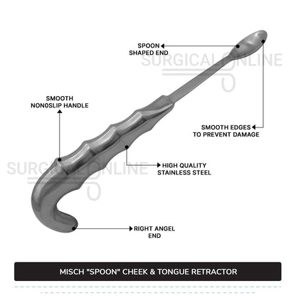 Misch "Spoon" Cheek & Tongue Retractor 8.5''