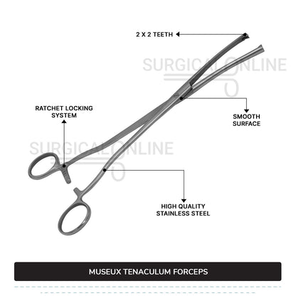 Museux Tenaculum Forceps 9.5''