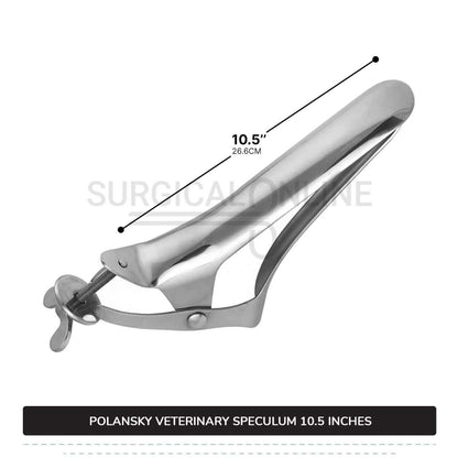 Polansky Veterinary Speculum 10.5" (27cm) 3 Blades With Butterfly Screw For Large Animals