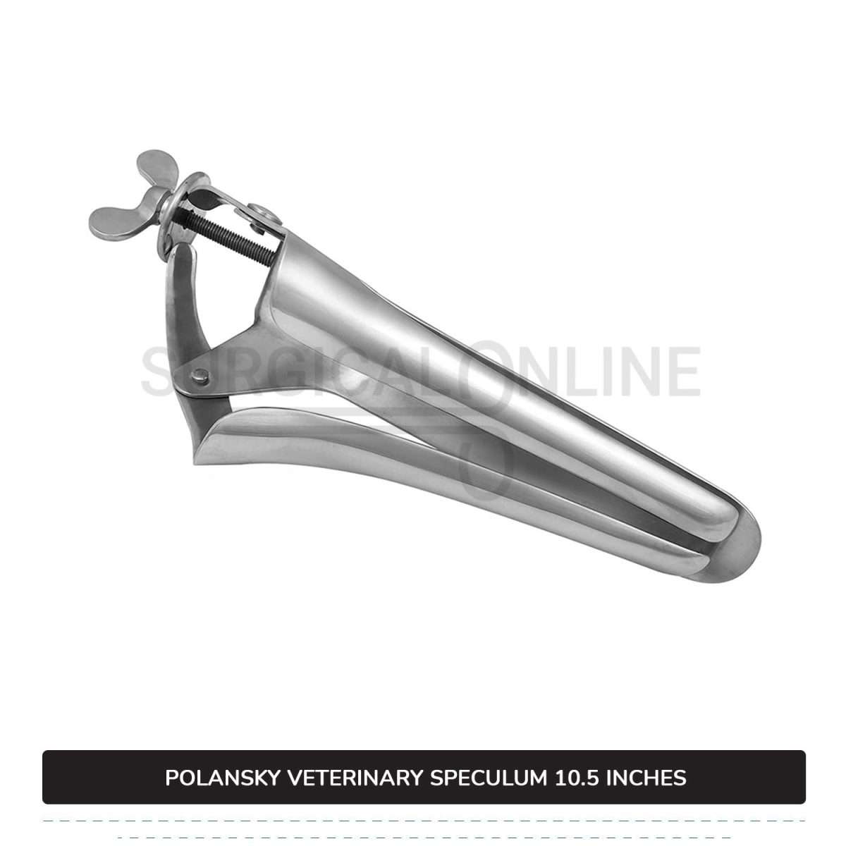 Polansky Veterinary Speculum 10.5" (27cm) 3 Blades With Butterfly Screw For Large Animals