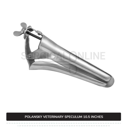 Polansky Veterinary Speculum 10.5" (27cm) 3 Blades With Butterfly Screw For Large Animals
