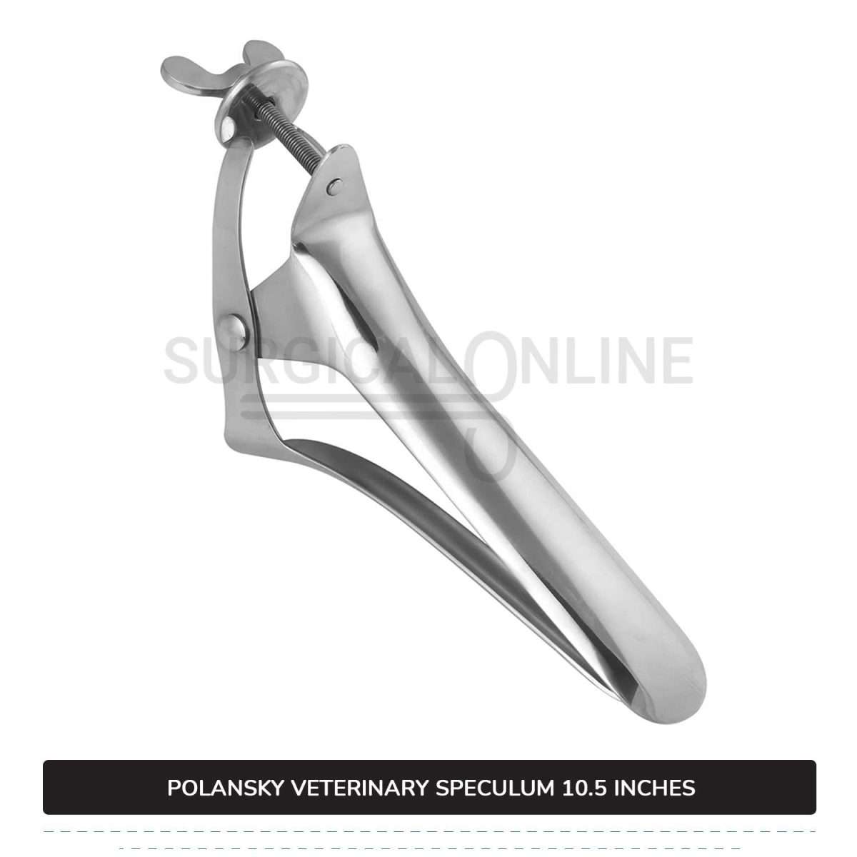 Polansky Veterinary Speculum 10.5" (27cm) 3 Blades With Butterfly Screw For Large Animals
