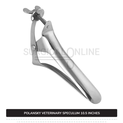 Polansky Veterinary Speculum 10.5" (27cm) 3 Blades With Butterfly Screw For Large Animals