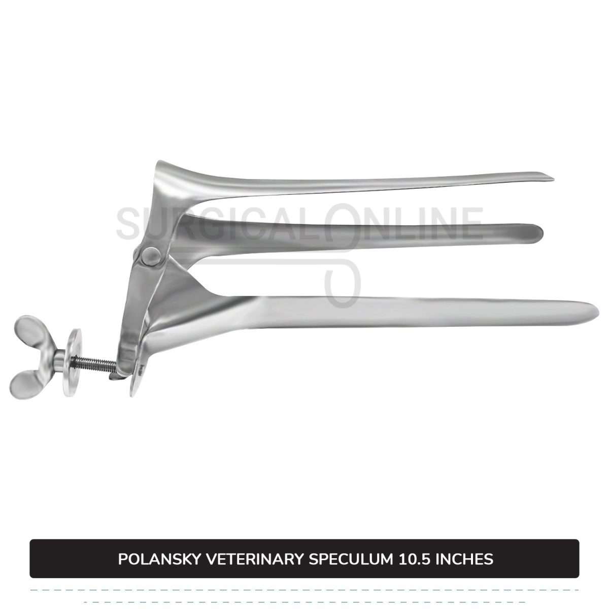 Polansky Veterinary Speculum 10.5" (27cm) 3 Blades With Butterfly Screw For Large Animals