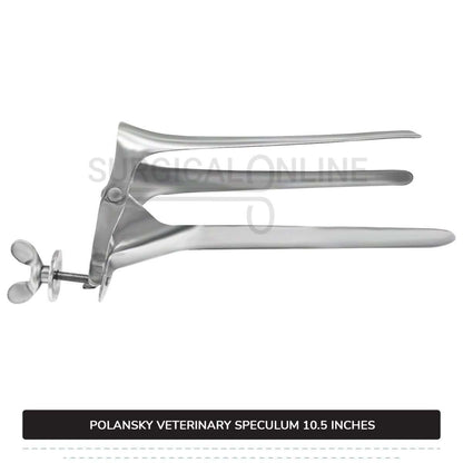 Polansky Veterinary Speculum 10.5" (27cm) 3 Blades With Butterfly Screw For Large Animals
