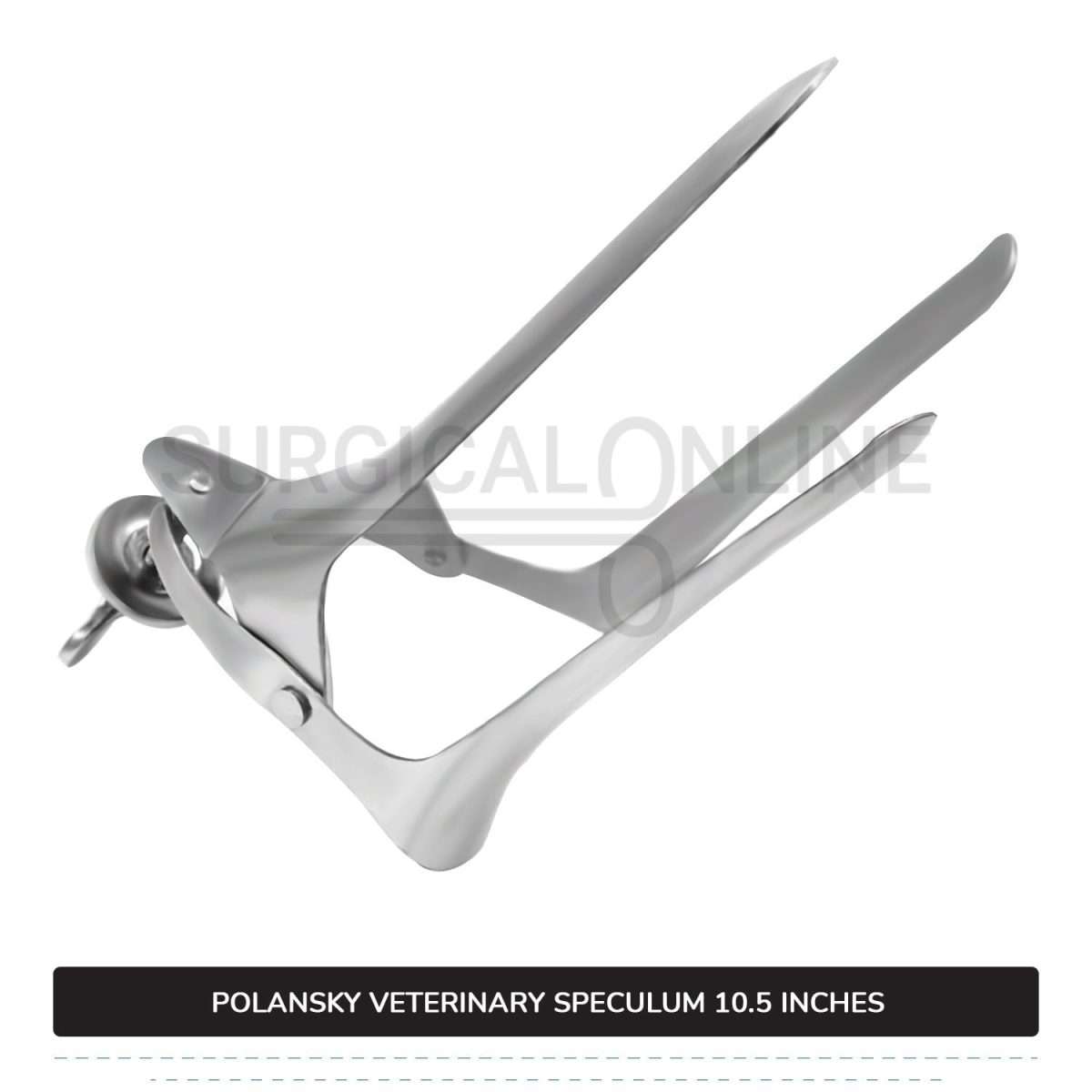 Polansky Veterinary Speculum 10.5" (27cm) 3 Blades With Butterfly Screw For Large Animals