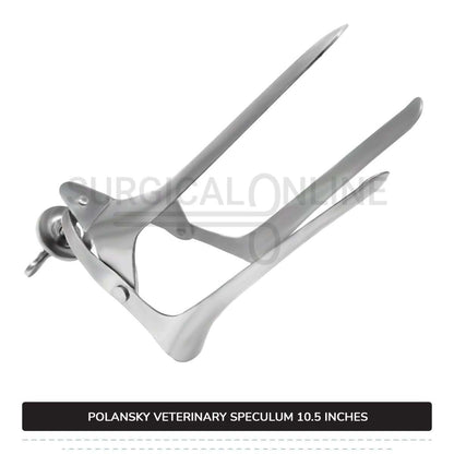 Polansky Veterinary Speculum 10.5" (27cm) 3 Blades With Butterfly Screw For Large Animals