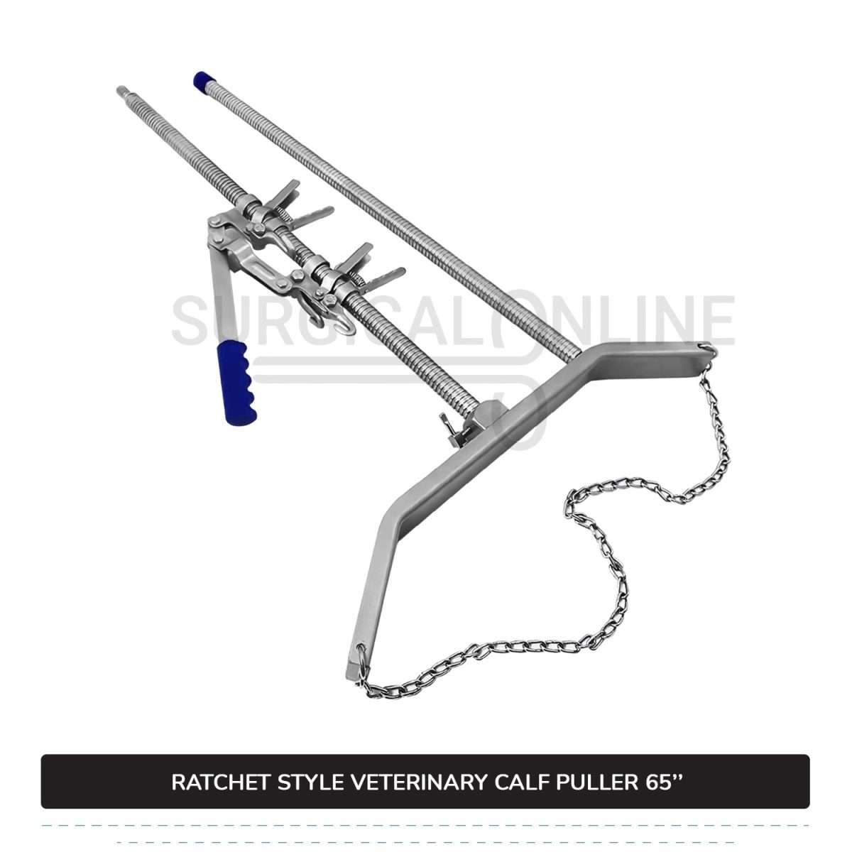 Ratchet Style Calf Puller 65″ Heavy Duty Calving Extractor Stainless Steel Surgical Veterinary Instruments