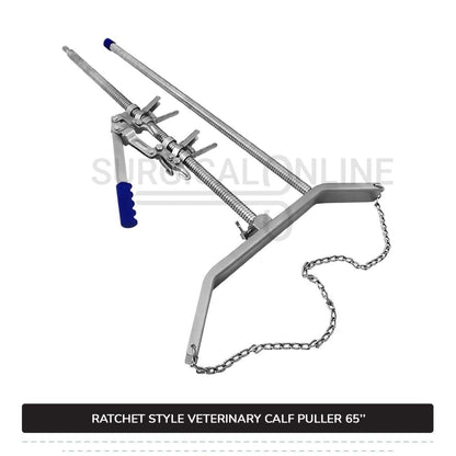 Ratchet Style Calf Puller 65″ Heavy Duty Calving Extractor Stainless Steel Surgical Veterinary Instruments