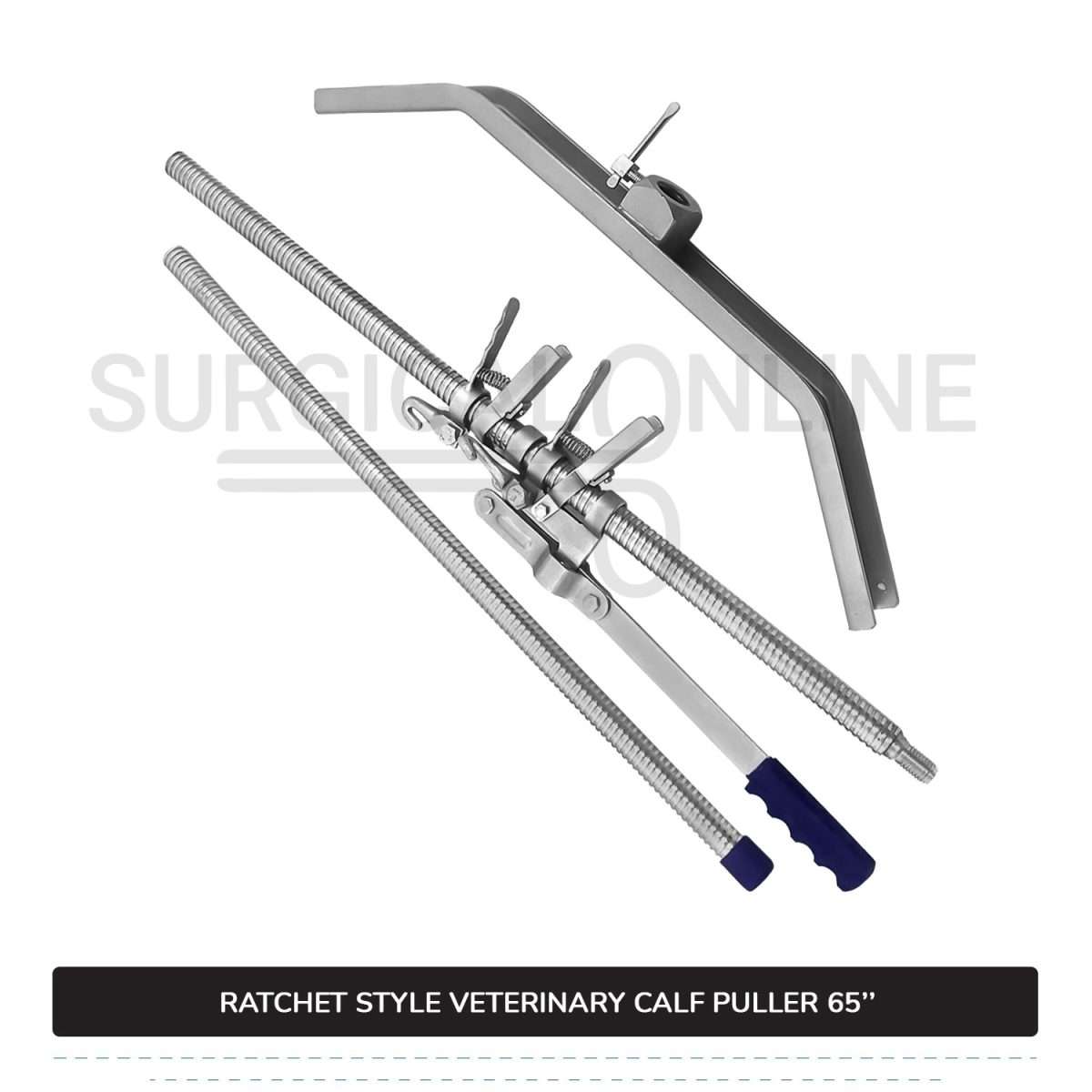 Ratchet Style Calf Puller 65″ Heavy Duty Calving Extractor Stainless Steel Surgical Veterinary Instruments
