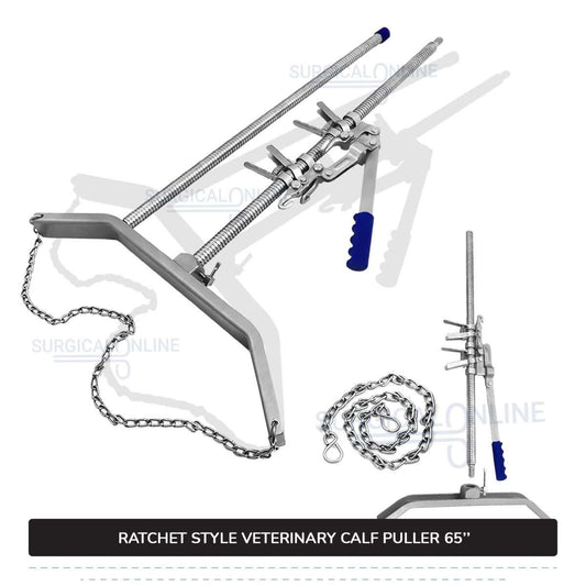 Ratchet Style Calf Puller 65″ Heavy Duty Calving Extractor Stainless Steel Surgical Veterinary Instruments