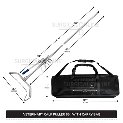 Ratchet Style Calf Puller 65″ With Bag Heavy Duty Calving Extractor Stainless Steel Surgical Veterinary Instruments