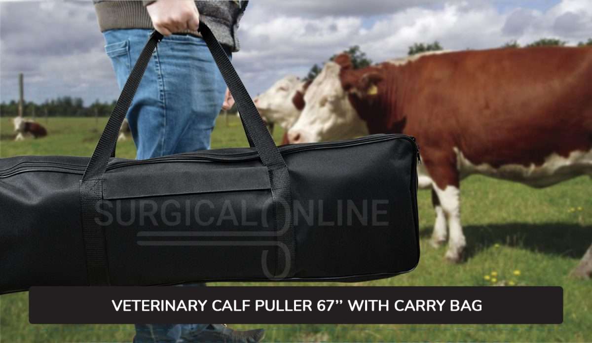 Ratchet Style Calf Puller 67″ With Bag Heavy Duty Calving Extractor Stainless Steel Surgical Veterinary Instruments