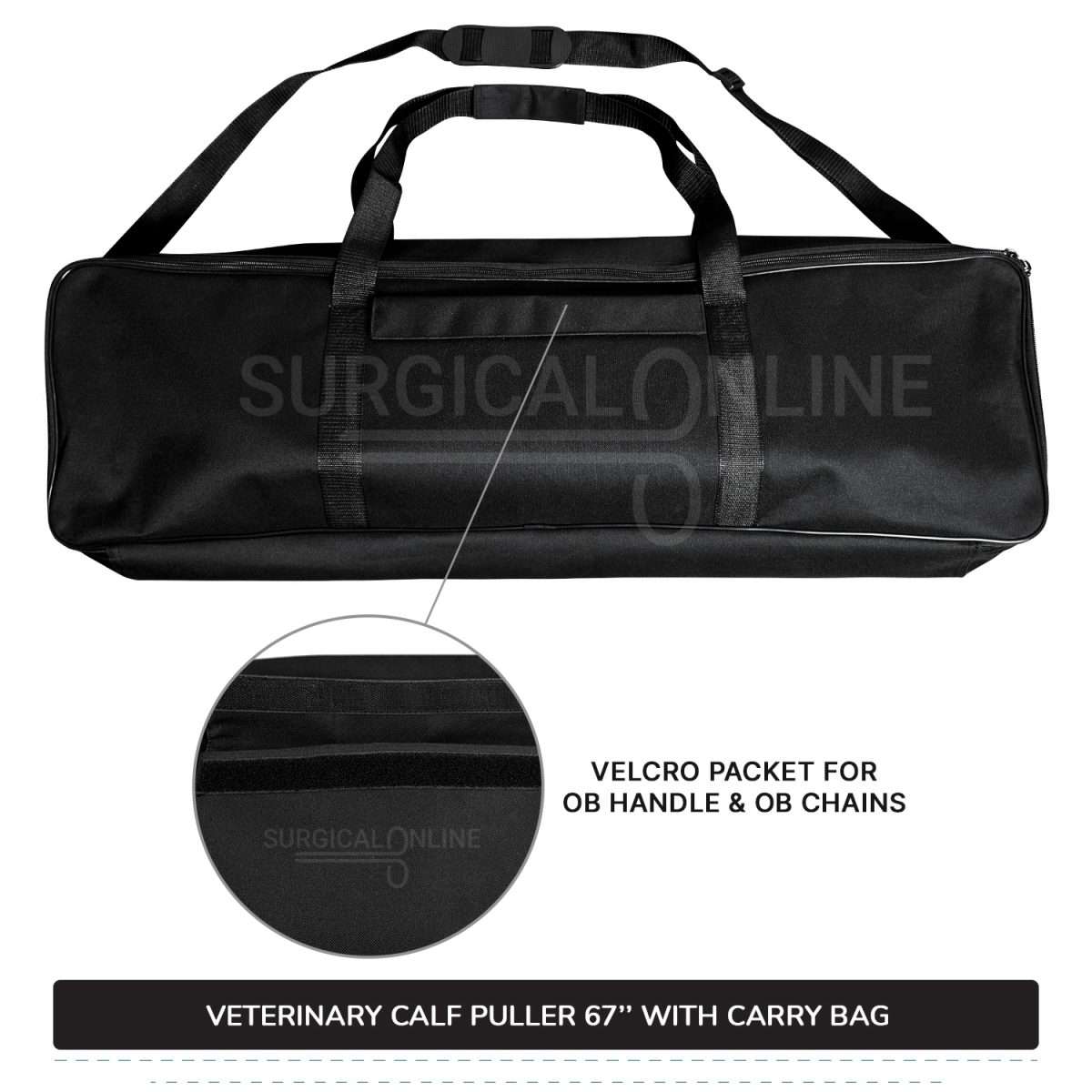 Ratchet Style Calf Puller 67″ With Bag Heavy Duty Calving Extractor Stainless Steel Surgical Veterinary Instruments
