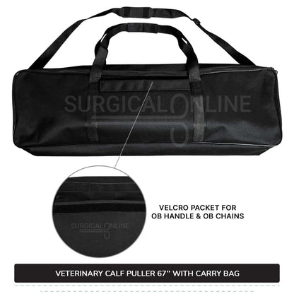 Ratchet Style Calf Puller 67″ With Bag Heavy Duty Calving Extractor Stainless Steel Surgical Veterinary Instruments