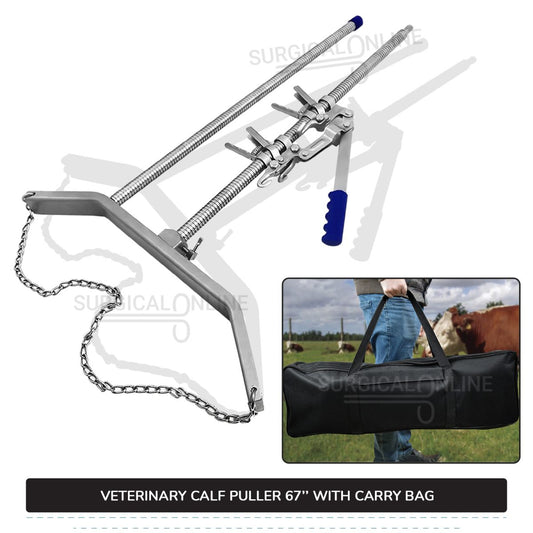 Ratchet Style Calf Puller 67″ With Bag Heavy Duty Calving Extractor Stainless Steel Surgical Veterinary Instruments