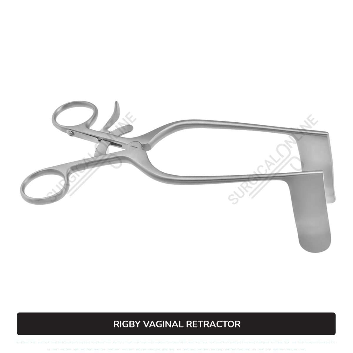 Rigby Vaginal Retractor 7" (17.8 cm) Long, 7/9" (2 cm) x 2 3/4" (7cm) Blades With Grip Lock Handle