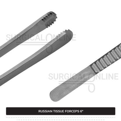 Russian Tissue Forceps 6"