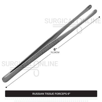 Russian Tissue Forceps 6"