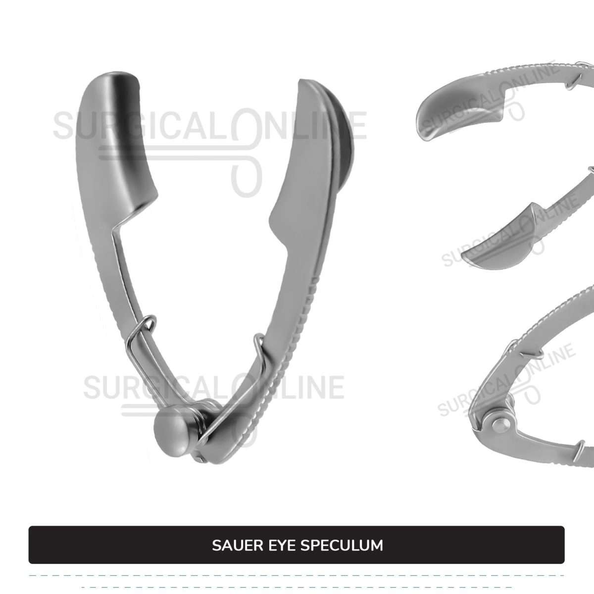 Sauer Eye Speculum Infant 1 1/4" (3.2cm) With Solid Blades 10mm x 3mm Ophthalmic Surgical Instruments