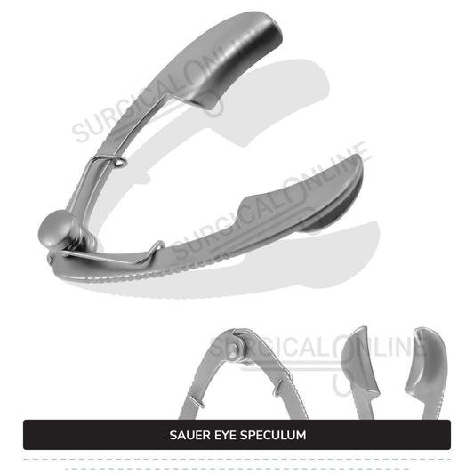 Sauer Eye Speculum Infant 1 1/4" (3.2cm) With Solid Blades 10mm x 3mm Ophthalmic Surgical Instruments