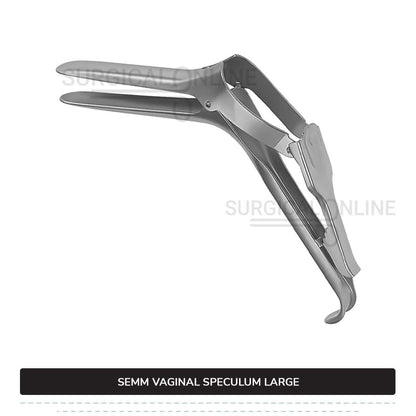 Semm Vaginal Speculum Large, 4" (10 cm) X 1" (2.5 cm) Blades with Self-Retaining 4-Step Locking Handle