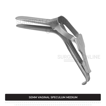 Semm Vaginal Speculum Medium, 4" (10 cm) X 6/9" (1.7 cm) Blades with Self-Retaining 4-Step Locking Handle