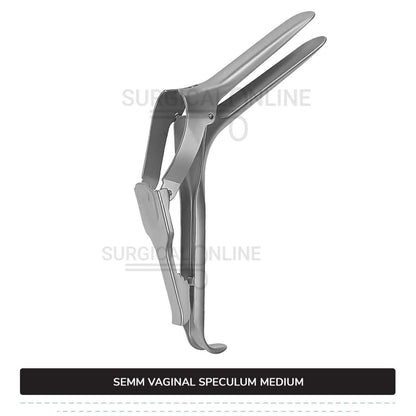 Semm Vaginal Speculum Medium, 4" (10 cm) X 6/9" (1.7 cm) Blades with Self-Retaining 4-Step Locking Handle