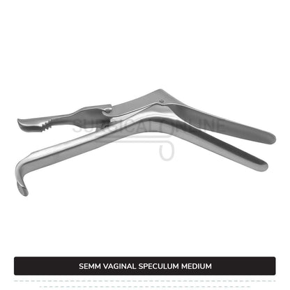 Semm Vaginal Speculum Medium, 4" (10 cm) X 6/9" (1.7 cm) Blades with Self-Retaining 4-Step Locking Handle