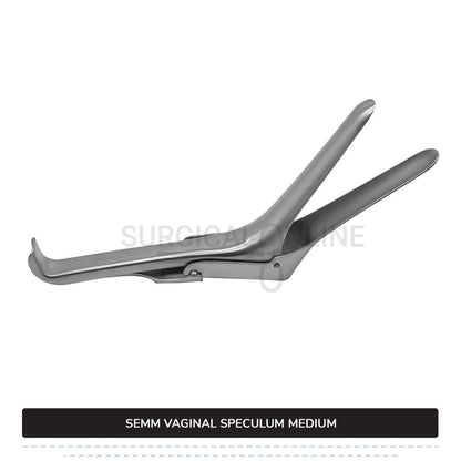 Semm Vaginal Speculum Medium, 4" (10 cm) X 6/9" (1.7 cm) Blades with Self-Retaining 4-Step Locking Handle