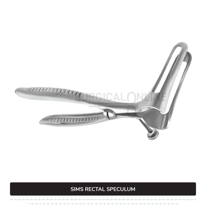 Sims Rectal Speculum, 6" (15.2 cm) Long, With Set Screw, Fenestrated Blades, 3 1/2" (8.9 cm) Long, 5/8" (1.6 cm) Wide