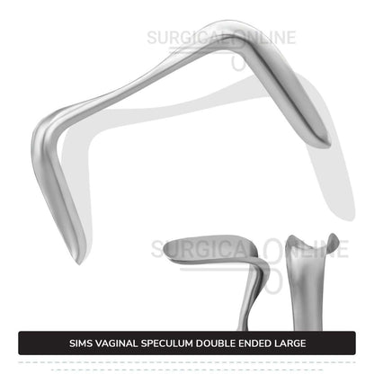 Sims Vaginal Speculum Large 1 3/8″ (3.5 cm) x 3 1/2″ (8.9 cm) And 1 1/2″ (3.8 cm) x 4″ (10.2 cm) Double-Ended