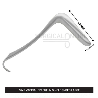 Sims Vaginal Speculum Large 1 1/2″ (3.8 cm) x 3 1/2″ (8.9 cm) Single-Ended OB/GYN Instruments