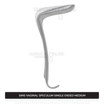 Sims Vaginal Speculum Medium 1 1/4" (3.2 cm) x 3" (7.6 cm) Single-Ended OB/GYN Instruments