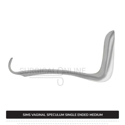 Sims Vaginal Speculum Medium 1 1/4" (3.2 cm) x 3" (7.6 cm) Single-Ended OB/GYN Instruments