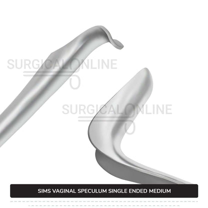 Sims Vaginal Speculum Medium 1 1/4" (3.2 cm) x 3" (7.6 cm) Single-Ended OB/GYN Instruments