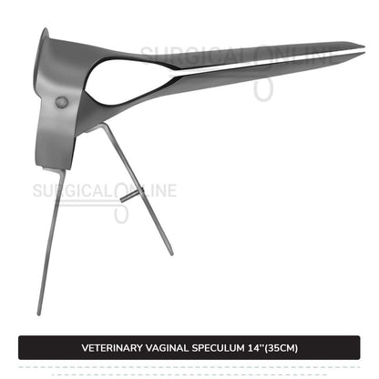 Veterinary Vaginal Speculum 14" (35cm) Two Blades with 6.7" (17cm) Long Handle Ranch Farm Equine Instruments