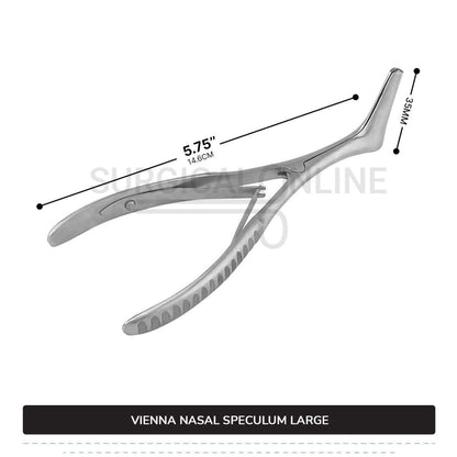 Vienna Nasal Speculum Large ( Adult), 5.75" (14.6 cm) Diagnostic ENT Surgical