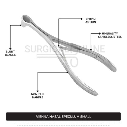 Vienna Nasal Speculum Small (Infant), 5.75" (14.6 cm) Diagnostic ENT Surgical